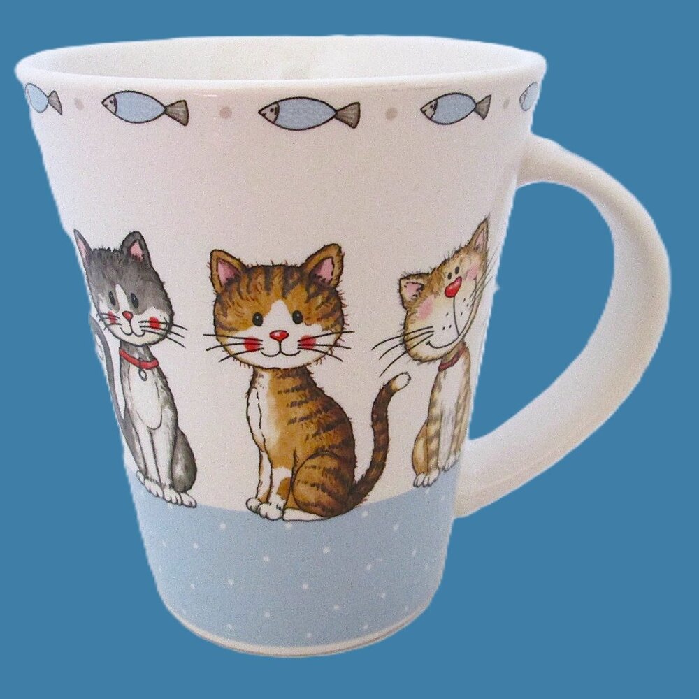 Happy Cats Porcelain coffee/Tea mugs, Kittens, Valentine Happy Case Signature